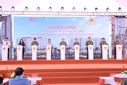 Khởi công xây dựng dự án nhà ở xã hội cho cán bộ, chiến sĩ CAND tại Tuyên Quang