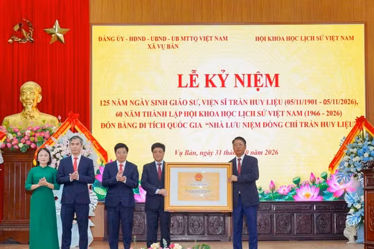 Ninh Bình: Đón Bằng xếp hạng Di tích quốc gia Nhà lưu niệm Trần Huy Liệu