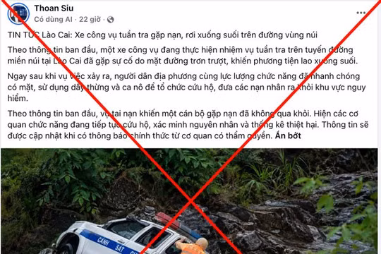 Lào Cai: Thông tin xe công vụ của lực lượng chức năng gặp tai nạn khi làm nhiệm vụ là bịa đặt