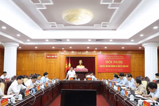 Bộ Chính trị kiểm tra, giám sát việc thực hiện nhiệm vụ chính trị tại Lạng Sơn