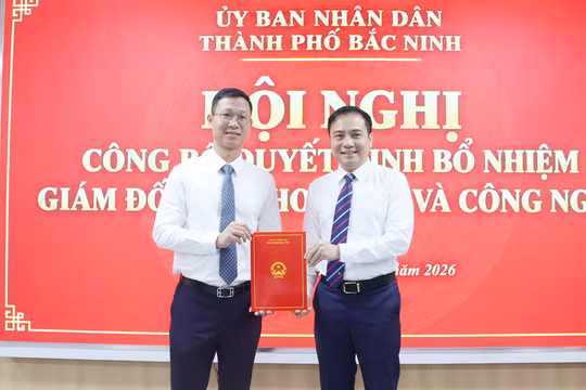 Bổ nhiệm Giám đốc Sở Khoa học và Công nghệ Thành phố Bắc Ninh
