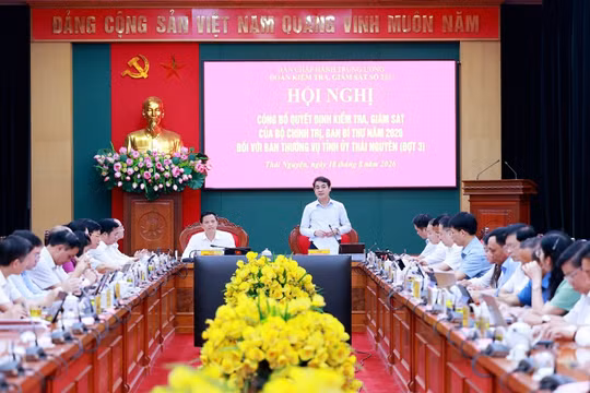 Bộ Chính trị, Ban Bí thư kiểm tra, giám sát công tác cán bộ tại Thái Nguyên