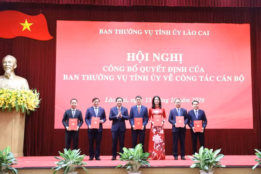 Lào Cai công bố các quyết định về công tác cán bộ