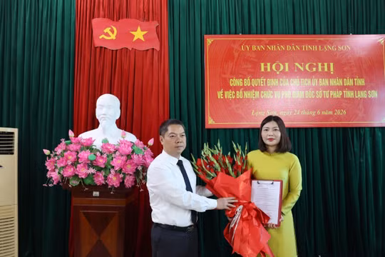 Chánh Văn phòng Sở Tư pháp Lạng Sơn giữ chức Phó Giám đốc Sở