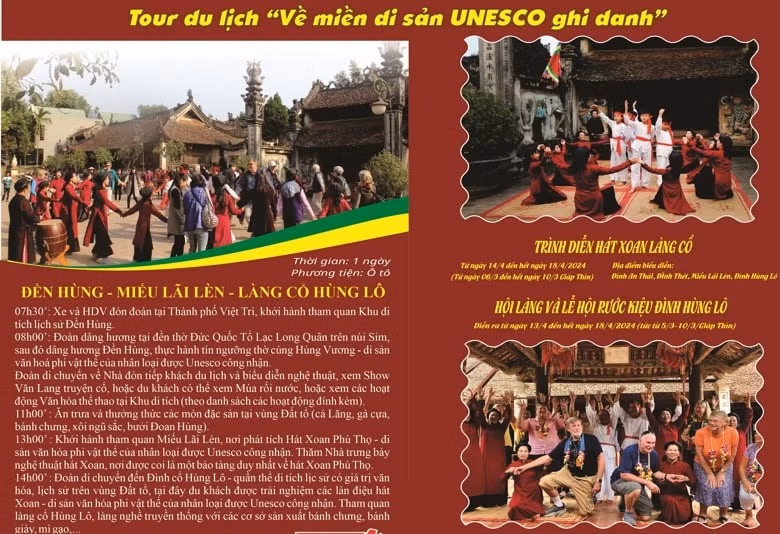 phu tho ra mat tour du lich ve mien di san unesco ghi danh hinh 1