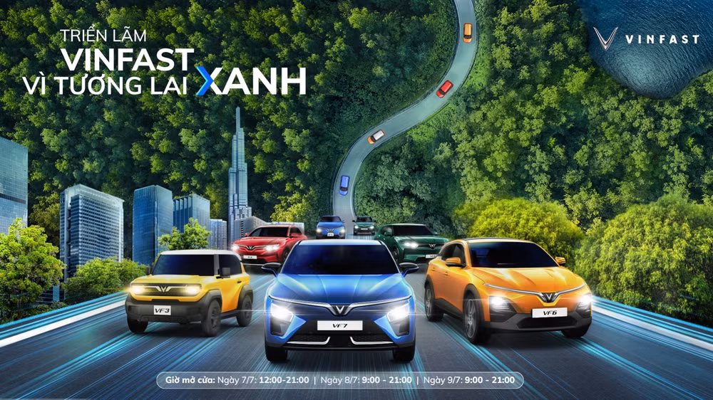 trien lam vinfast vi tuong lai xanh vinfast ra mat bo tu xe dien moi hinh 1