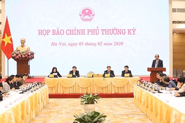 Bộ trưởng, Chủ nhiệm Văn phòng Chính phủ Mai Tiến Dũng chủ trì họp báo Chính phủ thường kỳ tháng 1/2020
