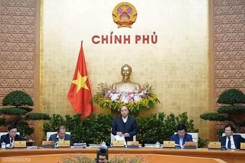 Thủ tướng Nguyễn Xuân Phúc phát biểu tại cuộc họp. Ảnh: VGP.