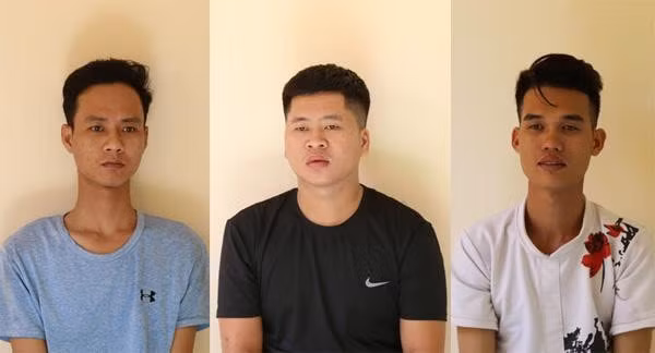 Các đối tượng bị bắt giữ. (Ảnh Công an)