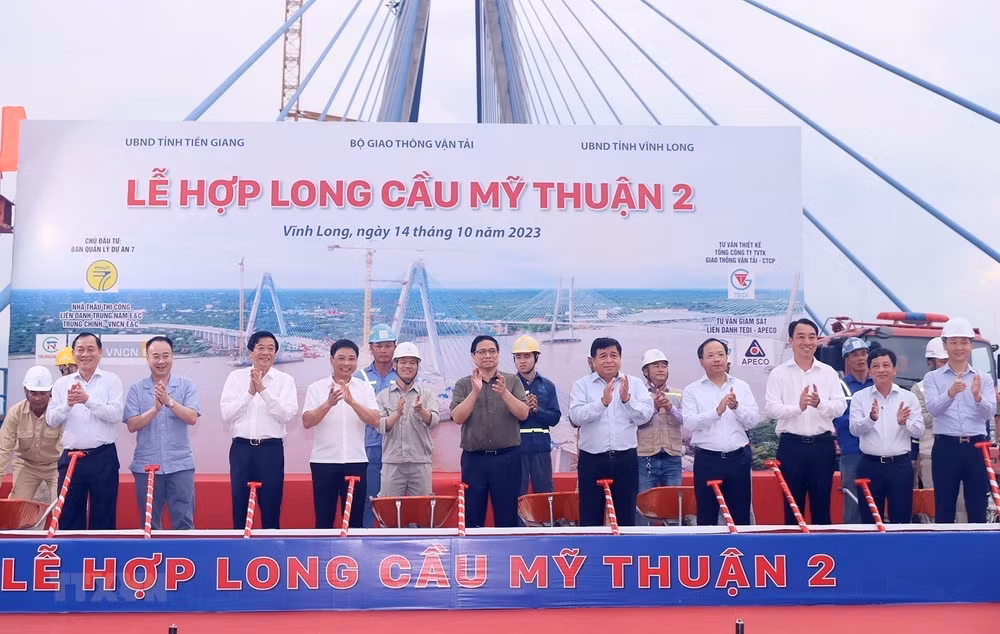 thu tuong pham minh chinh du le hop long cau my thuan 2 noi tien giang va vinh long hinh 1