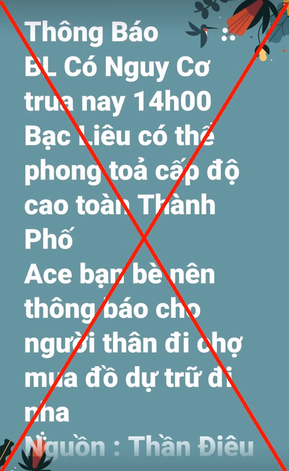 bac lieu thong tin phong toa toan thanh pho tu ngay 14 9 la tin sai su that hinh 1