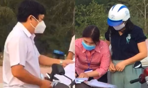 hai can bo tinh phu yen di xem dat khi dang gian cach xa hoi bi canh cao hinh 1