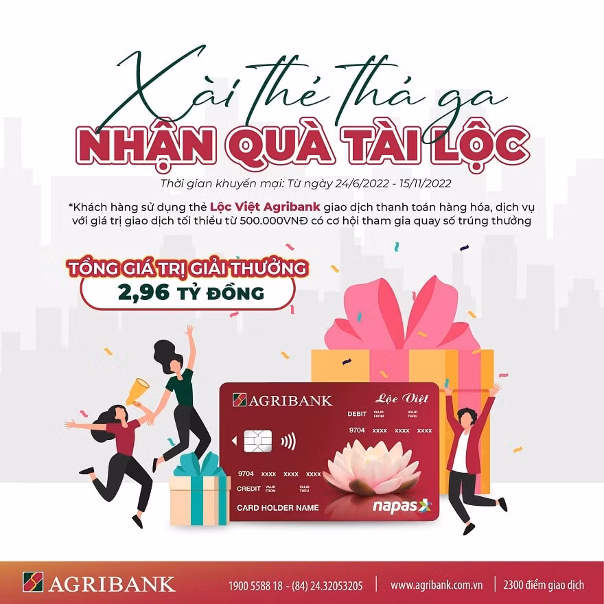 xai the tha ga nhan qua tai loc cung the loc viet agribank hinh 1