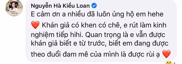 Kiều Loan lên tiếng nói rõ quan điểm giữa lùm xùm.