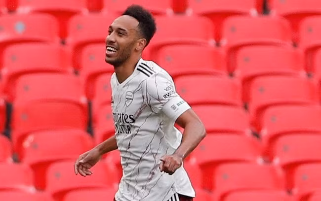 Tiền đạo Aubameyang tiếp tục ghi bàn ở sân Wembley. Ảnh: internet.