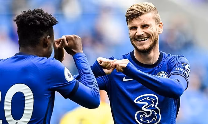 Timo Werner đã lập công ngay trận đầu ra mắt Chelsea. Ảnh: internet.