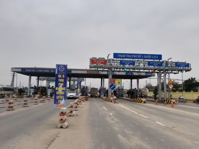 Chính thức thu phí tự động không dừng trên Quốc lộ 5 từ ngày hôm nay (12/3). Ảnh: TL