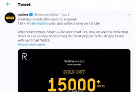 Ấn Độ: Hơn 15.000 chiếc Realme Watch đã có chủ trong 2 phút mở bán đầu tiên