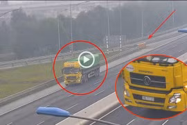 Video giao thông: Lái xe đầu kéo đi lùi trên cao tốc Hà Nội - Hải Phòng bị phạt 17 triệu đồng