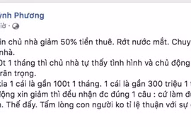 Dân mạng dậy sóng khi Huỳnh Phương chỉ trích chủ thuê nhà