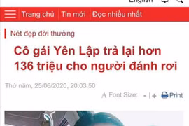 Cô gái Yên Lập dựng chuyện 'trả lại hơn 136 triệu đồng' để được nổi tiếng