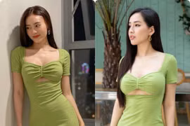 Lan Ngọc chịu thua Mai Phương Thúy về độ "bốc lửa" khi "đụng hàng" váy ôm sát