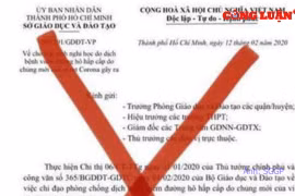 Chống tin giả: Văn bản cho học sinh TP.HCM nghỉ học đến 21/2 là giả mạo