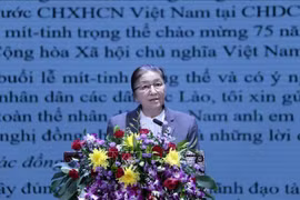 Mít tinh trọng thể kỷ niệm 75 năm Quốc khánh Việt Nam tại Lào