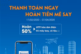 “Thanh toán ngay – Hoàn tiền mê say” với Sacombank