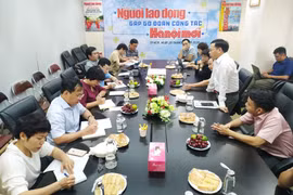 Báo Hànộimới tăng cường trao đổi nghiệp vụ với Báo Người lao động