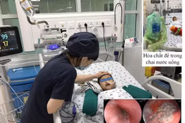 Bé 3 tuổi nhập viện do uống nhầm hóa chất chống thấm