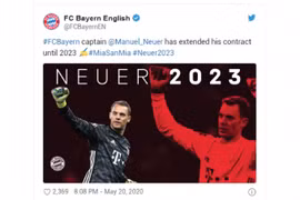 Neuer chính thức chốt hạ tương lai với Bayern Munich tới năm 2023