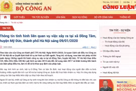 Chống tin giả: Bác bỏ thông tin có nhiều hơn 3 chiến sĩ công an hy sinh tại Đồng Tâm