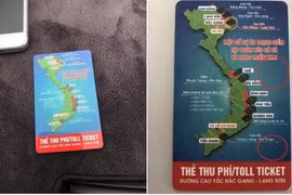 Thẻ thu phí in không rõ hai quần đảo Hoàng Sa, Trường Sa?