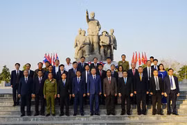Hoạt động của Đại tướng Tô Lâm cùng Đoàn đại biểu cấp cao Bộ Công an Việt Nam tại Lào