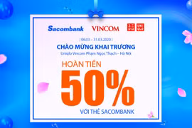 Chủ thẻ Sacombank được ưu đãi lớn nhân dịp Uniqlo khai trương tại Hà Nội