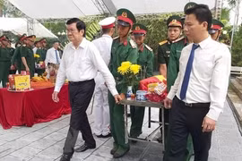Truy điệu và an táng 4 hài cốt liệt sỹ tại nghĩa trang Vị Xuyên
