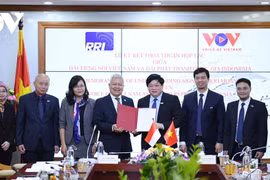 VOV và Đài Phát thanh Quốc gia Indonesia ký thỏa thuận hợp tác, vun đắp thêm tình hữu nghị Việt Nam – Indonesia