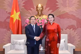 Chủ tịch Quốc hội Nguyễn Thị Kim Ngân tiếp Đại sứ Lào tại Việt Nam