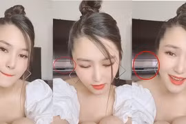 Hương Tràm tung clip dùng app ảo khiến tivi biến dạng