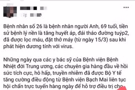 Mời chủ Facebook Nguyễn Sin làm việc do tung tin giả có người chết vì COVID-19