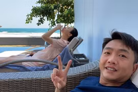Đàm Thu Trang lộ rõ mang thai ở những tháng cuối thai kỳ