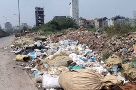 Đại lộ Thăng Long: Nhức nhối tình trạng đổ trộm phế thải, chất thải