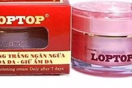 Thu hồi kem dưỡng trắng ngăn ngừa lão hóa da ‘LOPTOP’ do chứa chất cấm