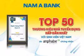 Nam A Bank -Top 50 nhà tuyển dụng hấp dẫn nhất sinh viên Việt Nam