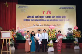 Học viện Phụ nữ Việt Nam được công nhận đạt chuẩn kiểm định chất lượng giáo dục