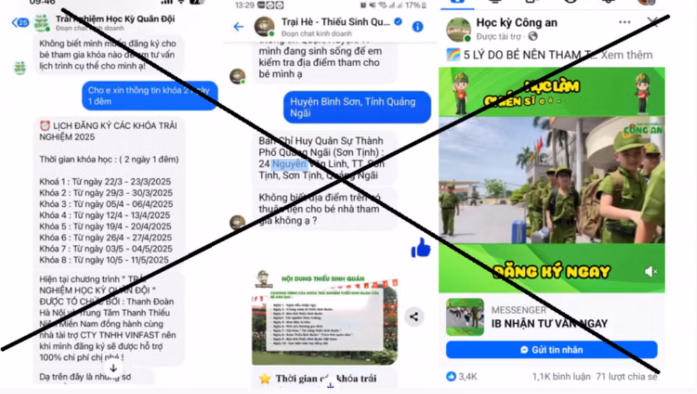 Lừa đảo trại hè quân đội