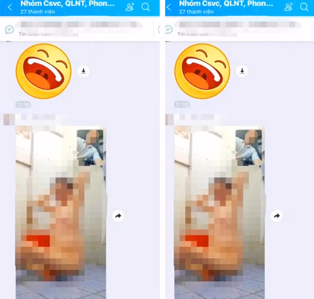 Hình ảnh nhạy cảm được phát tán trên nhóm Zalo của trường