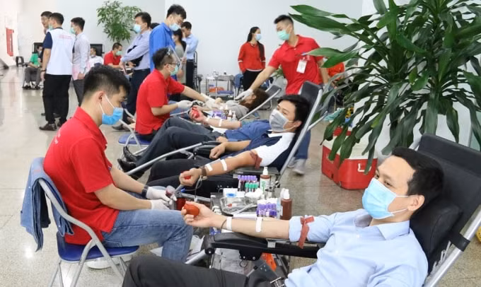 Các đơn vị phía Bắc tham gia hiến máu