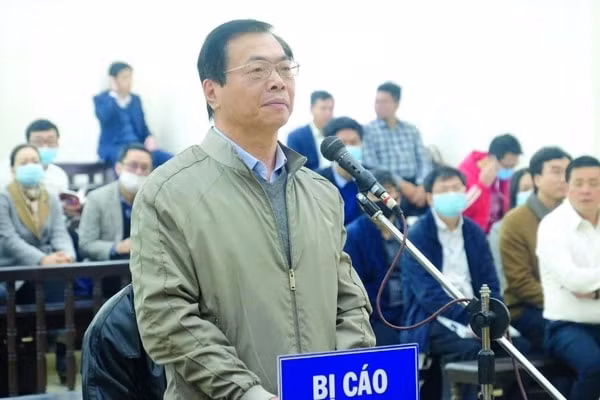 Ông Vũ Huy Hoàng khai báo tại tòa án Hà Nội